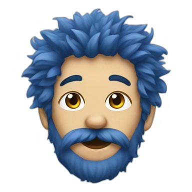 hairy blue toe sticker