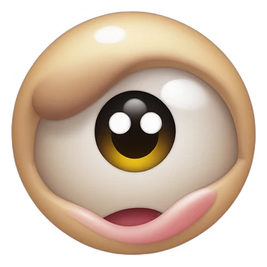 eye up with tongue stuck out while blushing sticker