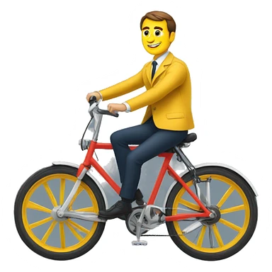 macron sur un velo sticker