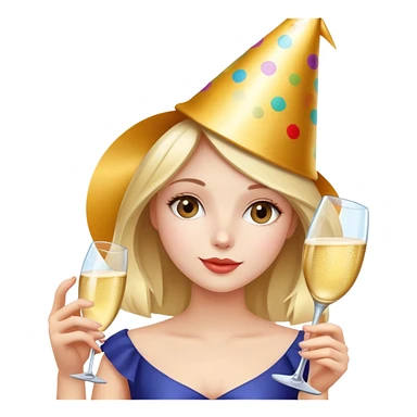 girl with champagne  sticker