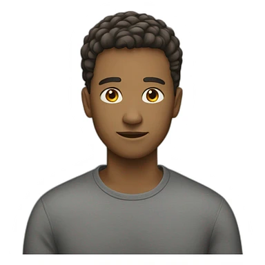 person with short hair and smart sticker