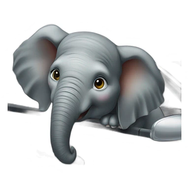 éléphant sur voiture sticker