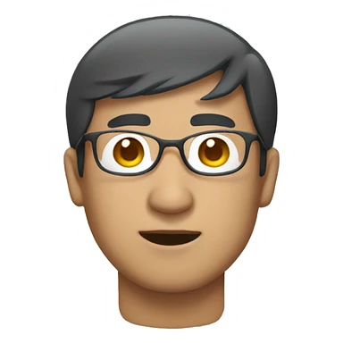 Asian man blind fold sticker