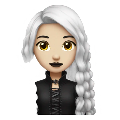 Goth girl emoji sticker