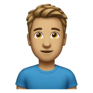 a blue t-shirt sticker