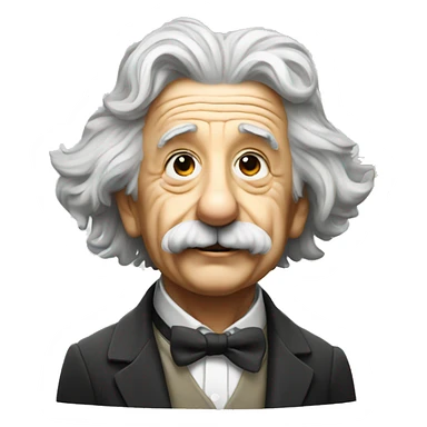 albert einstein with stars instead of eyes sticker
