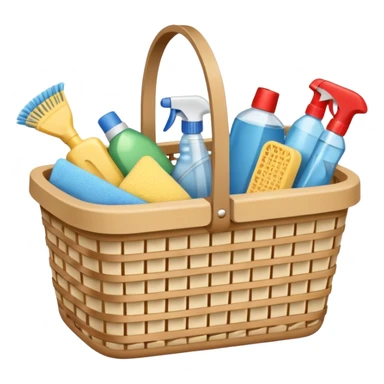 cleaning basket with nuteral color sticker