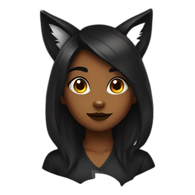 dark fox girl sticker