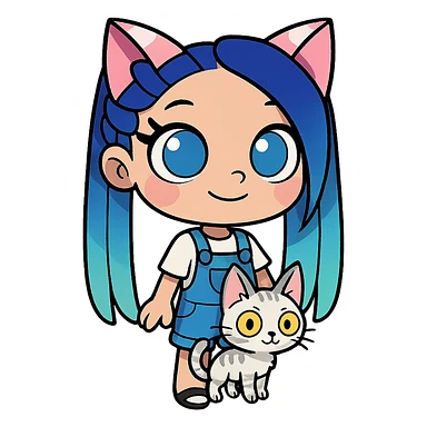 Extract only the main character from the image, remove the background and all other elements, and provide the character with a transparent background. sticker