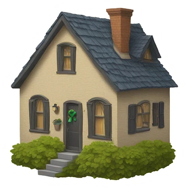 House with a bow on it sticker