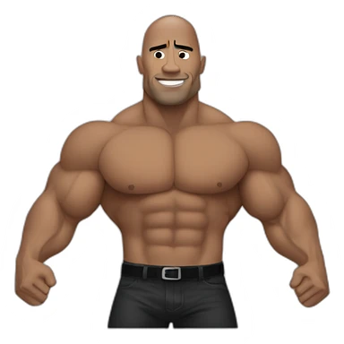 the rock muscles sticker