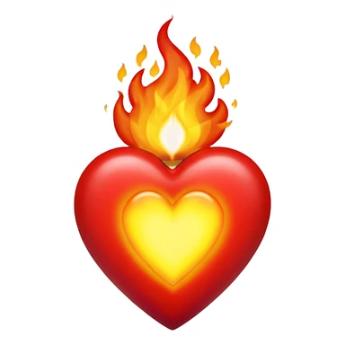 Make flaming hearts in all colours sticker