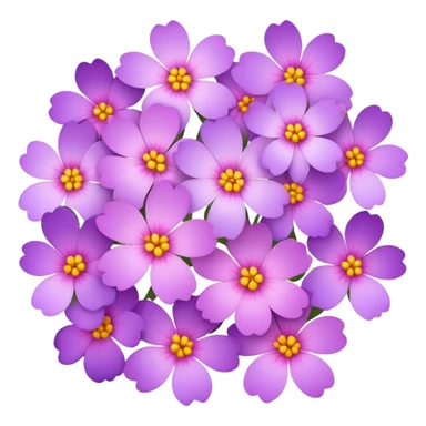 Purple and pink flowers small sticker