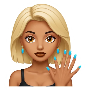 baddie with nails sticker