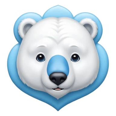🐻‍❄️🩵  crea pero que la nariz sea azul como el corazon sticker