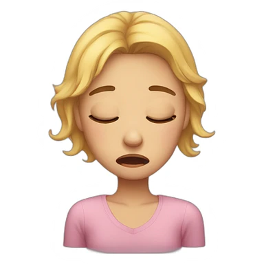girl crying herself to sleep sticker