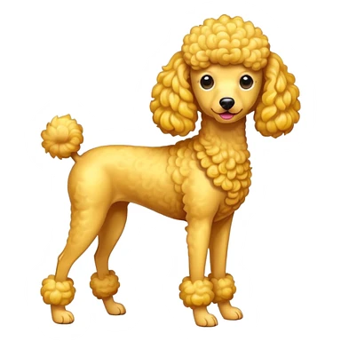 Skinny yellow poodle sticker