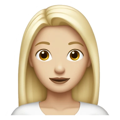 Tall white skin tone lady with blonde hair sticker