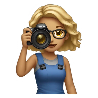 Female photographer light skinned sticker