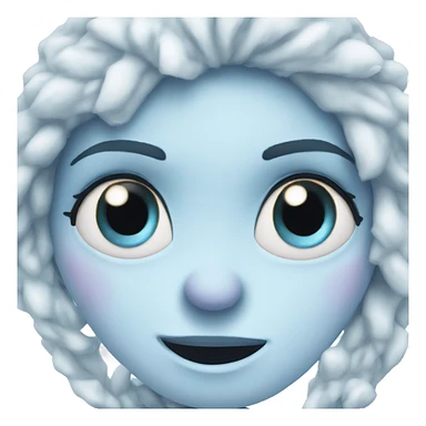Frozen moon with swirl eyes sticker