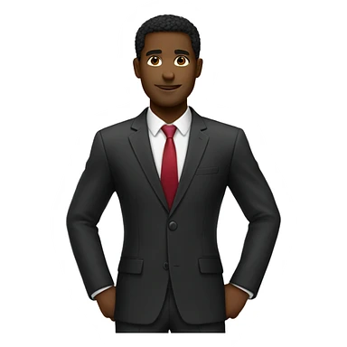Black guy business suit smart sticker