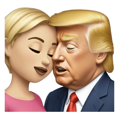 trump kissing his daughter, positivity, inclusiveness sticker
