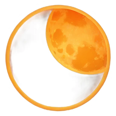 orange moon sticker