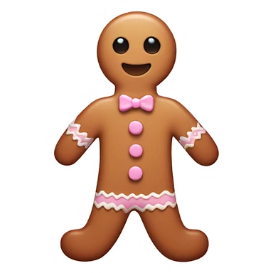 Light pink  gingerbread man sticker