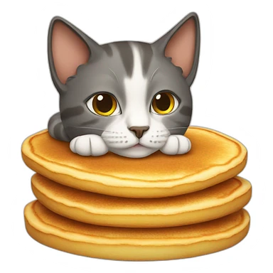 cat-on-pancake sticker