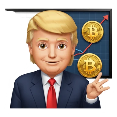 Donald trump getting wealthier from his bit coin  sticker
