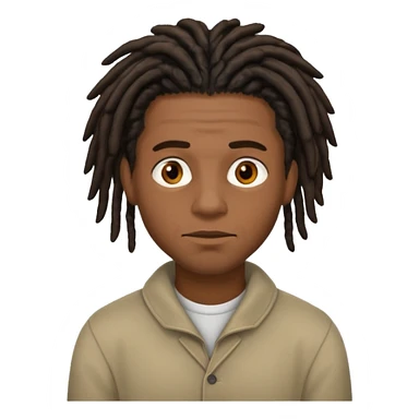 A black guy with short dreads trying to keep a straight face  sticker