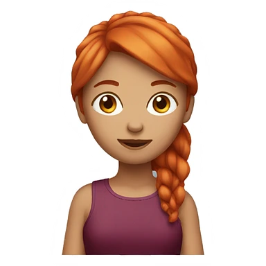 Red hair girl on laptop sticker