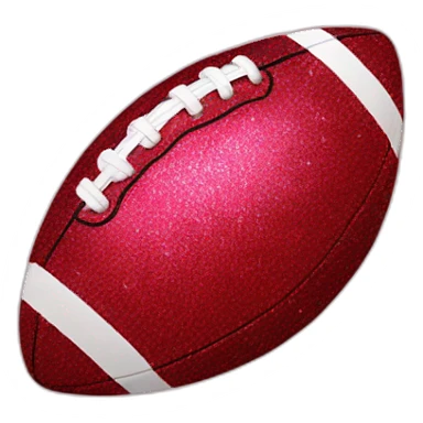 Red sparkly football sticker