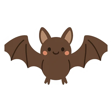 flat toon style bat sticker