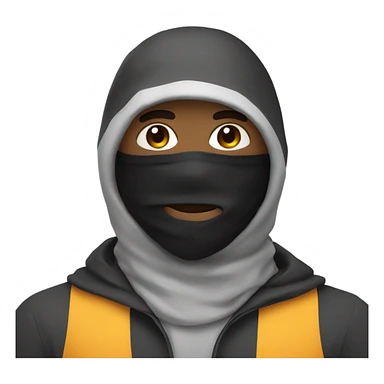 Man with a balaclava  sticker