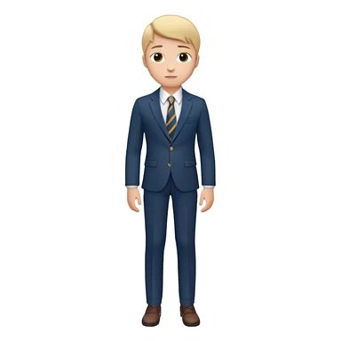 Young man, tailored trousers, a crisp button-down shirt, a blazer, and tie

 sticker