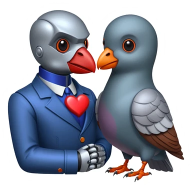 DracuBot in love with Pigeon sticker