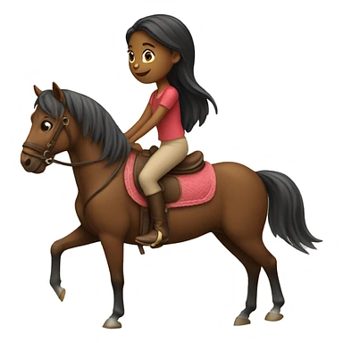 Girl riding a horse  sticker