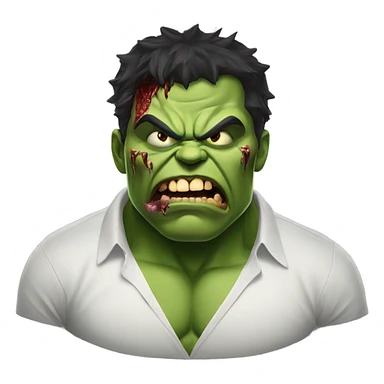 Fat Hulk Zombie Kiss sticker