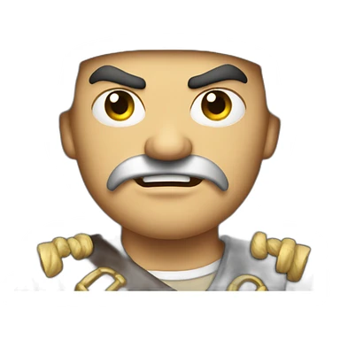 Angry white pirate sticker