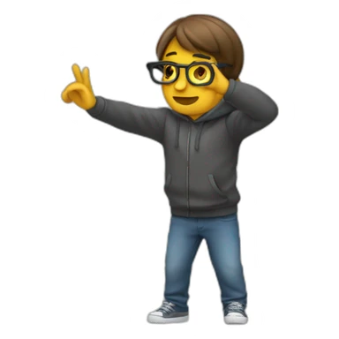 Personne qui fait un dab sticker