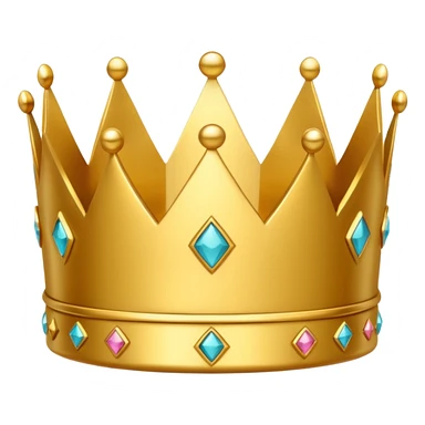 3d cute simple crown sticker