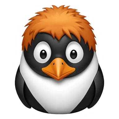 Penguin with ginger beard  sticker