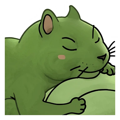 Sleeping squirrel  sticker