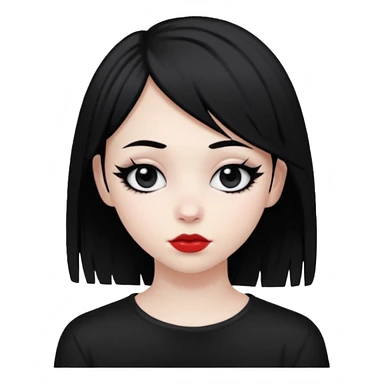 Emo heart eyes sticker