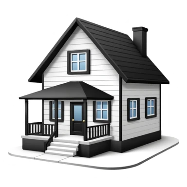 simple house  LINE drawing   sticker