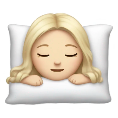 white girl sleeping sticker