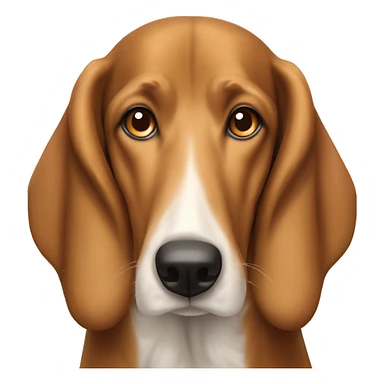 light brown coonhound mixed with a collie with a long nose and brown eyes sticker