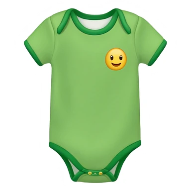 
Plain green baby’s onesie shirt sticker