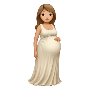heavily pregnant woman with extremely large overdue belly sticker